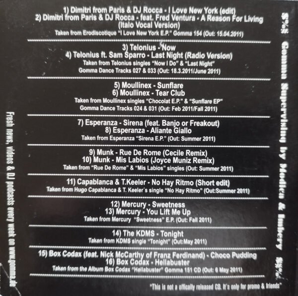 CD GOMMA Dance Tracks