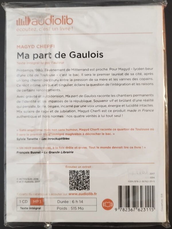 DVD Magyd Cherfi "Ma part de gaulois"