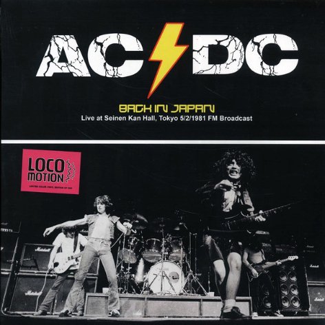 LP AC/DC : Back in Japan Live at Tokyo. Color vinyl