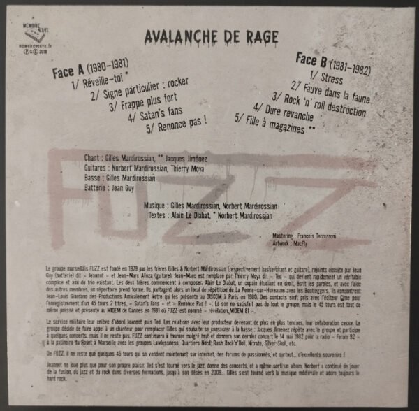 LP FUZZ  Avalanche de rage