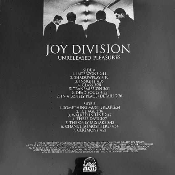 LP JOY DIVISION Unreleased Pleasures
